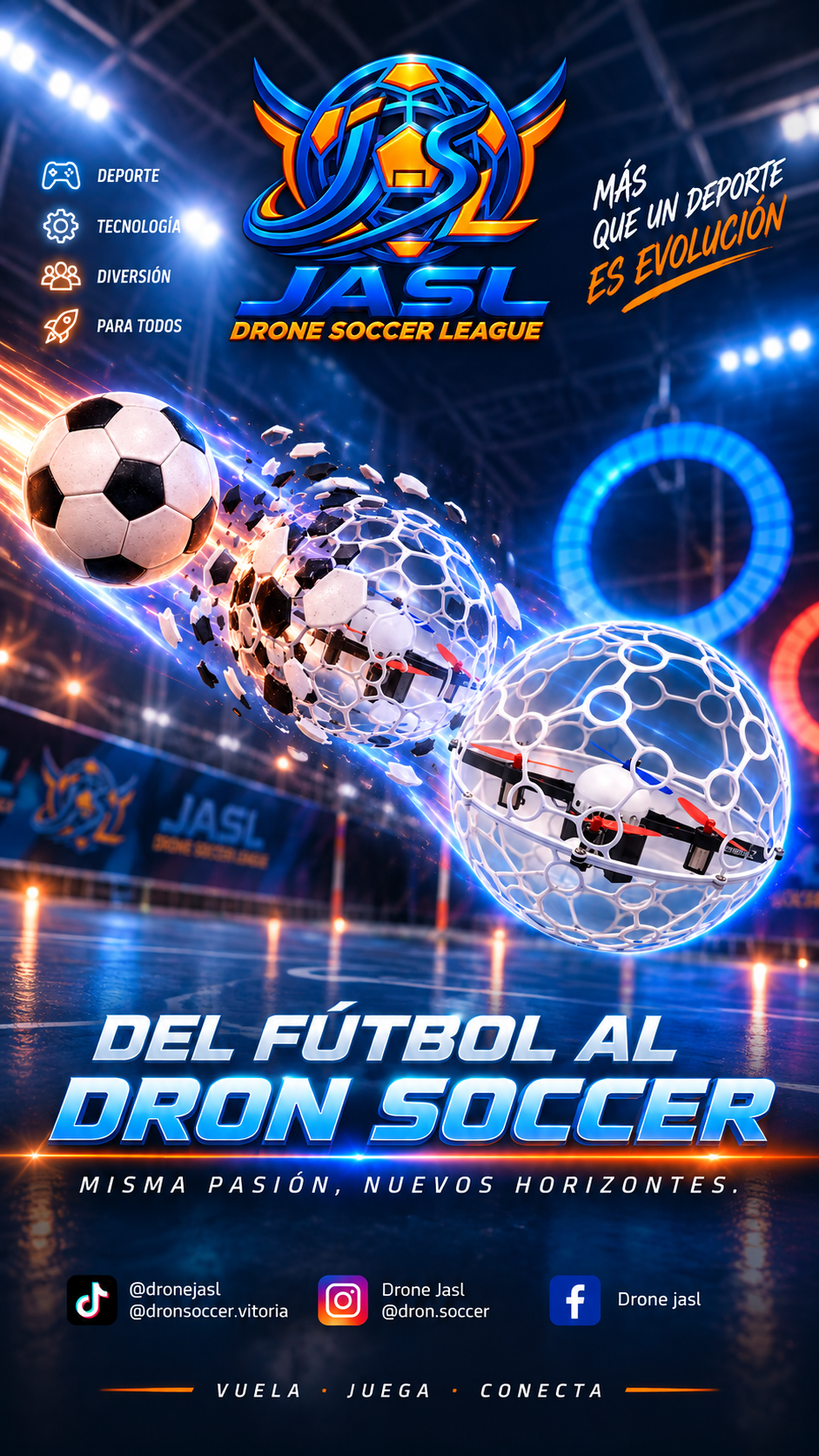 Un nuevo deporte llega a Vitoria-Gasteiz: descubre el Drone Soccer